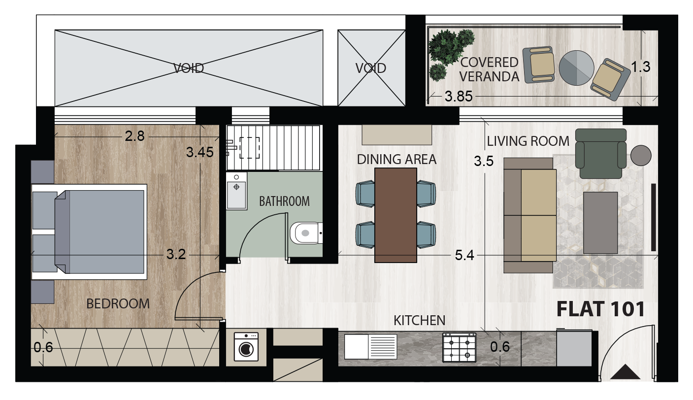 Apartment 101 La Thea