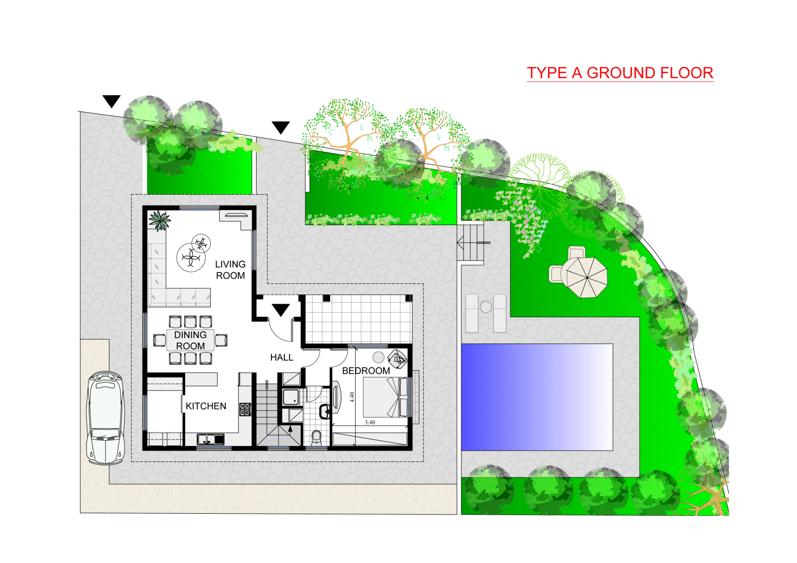 LAYOUT Droso A GROUND FLOOR Luxury Apartment
